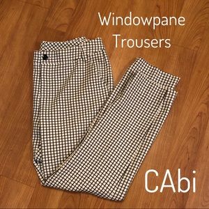 CAbi Windowpane Trouser Pants - Size 12
